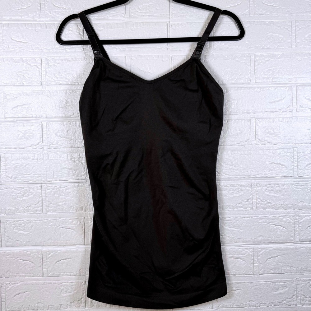 Motherhood Maternity Nursing Camisole Womens Size Medium Black Seamless Tank Top